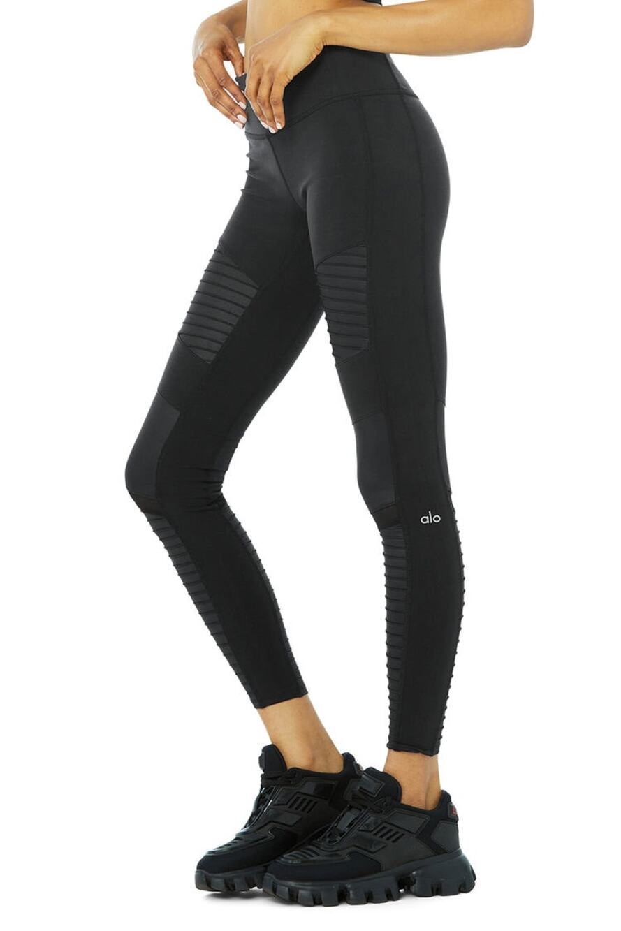 Alo Yoga High Waisted Moto Leggings Black Size Small